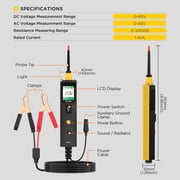 AUTOOL Automotive Power Circuit Probe Tester, 60 Wire AC/DC Electrical Voltage Fuse Tester Breakpoint Finder W/ LCD Display Buzzer Alarm for Detection Repair