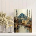 thumbnail image 2 of Abstract Blue Mosque Istanbul Canvas Turkish Landmark Home Wall Decor Print, 2 of 8