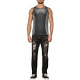 thumbnail image 2 of INSPIRE CHIC Glitter Tank Top for Men's Slim Fit Sleeveless Disco See Through Sparkly Vest M Silver, 2 of 6