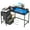 Black, variant on KOKEBREN 42" Reversible L-Shaped Gaming Desk Computer Desk with 3 Drawers,Power Outlets & LED Lights,Corner Desk Office Desk with Monitor Stand,Gray