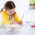 thumbnail image 5 of White Large Capacity Transparent Pencil Case With Multiple Sections For Supplies And Toiletries Sturdy Zipper And Tear-Resistant Material, 5 of 6