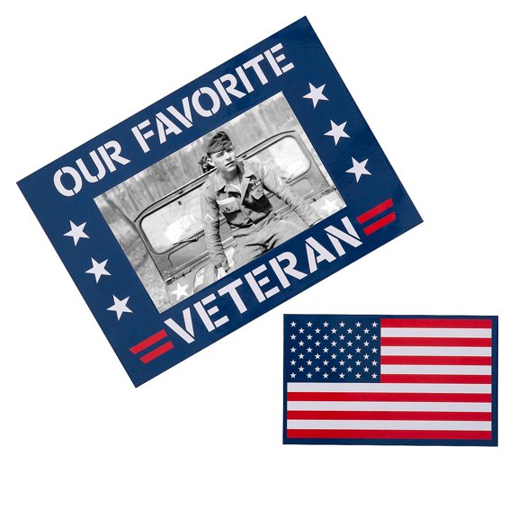 7" x 5" Patriotic Veteran’s Day Picture Frame Magnets - 12 Pieces