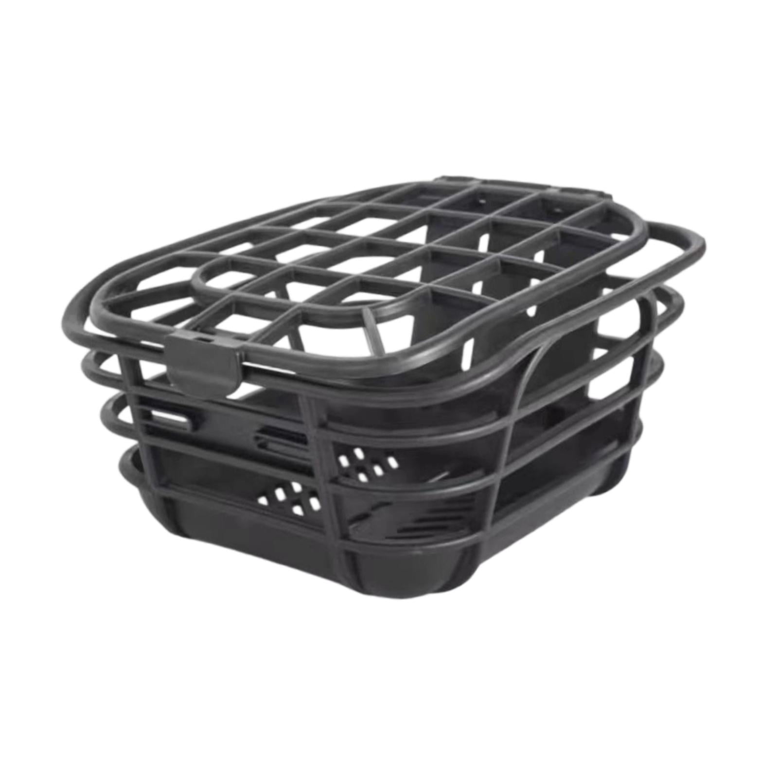 Bike Basket Front Handlebar Basket Storage Container PP Material Secure Lid for Child Outdoor Cycling