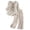 A-Beige1, variant on Women's Floral Embroidered 2 Piece Set 3/4 Sleeve Blouse Elastic Waist Casual Wide Leg Pants