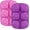 Rose Shape (Purple & Pink), variant on 3 Pack Large 6-Cavity Semi Sphere Silicone Molds, Non-Stick Baking Mold for Making Standard Size Hot Chocolate Bomb, Cake, Jelly, Dome Mousse