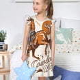 thumbnail image 4 of Fotbe Cowboy Riding Horse Vestido de Dormir para Niñas de 3 a 10 Años, Mangas Cortas, Estilo Princesa, Pijama Camisón con Mangas Voladas-X-Large, 4 of 6