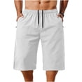 thumbnail image 5 of Horkkom Mens Shorts Solid Color Summer Gym Shorts Running Outdoor Workout Shorts with Pockets, S-2XL, 5 of 6