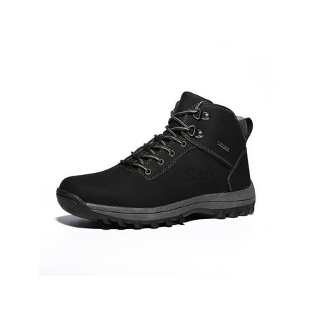 

Woobling Womens Fashion Sneakers Mid Top Sport Plush Lining Ankle Boot Black 5