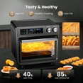 thumbnail image 6 of 26QT Air Fryer Oven,Oil-Less Digital Touchscreen Toaster Oven with 10-in-1 Multi Function&Custom Mode, Visible Window , 1800W,Black, 6 of 9