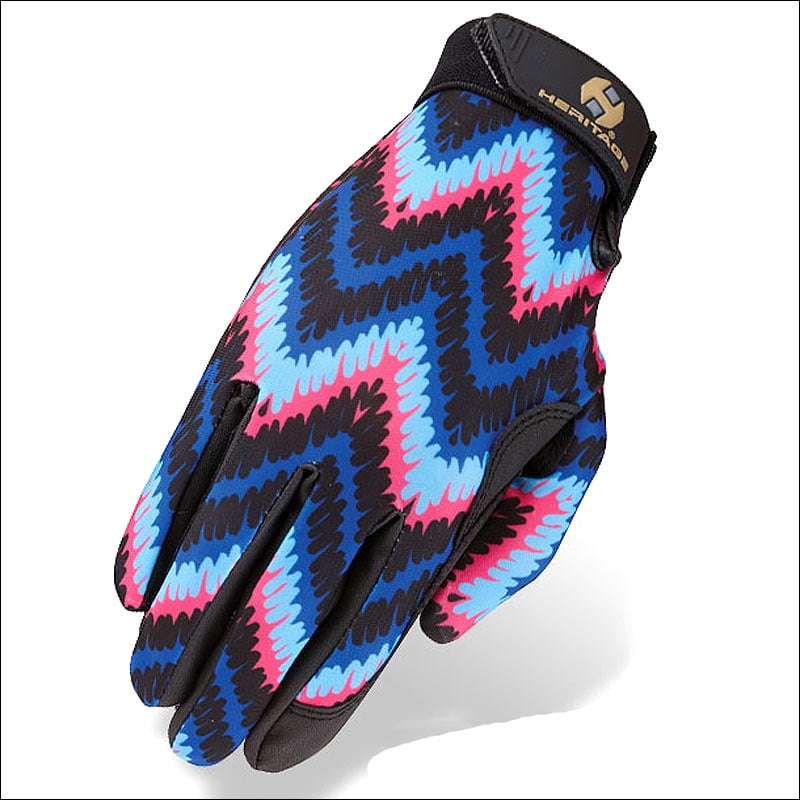 Various Sizes Steel Blue Heritage Performance Riding Gloves