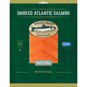 Ducktrap Cold Smoked Atlantic Salmon, Traditional Style 4oz - Vacuum Sealed, Keep Refrigerated, Ready-to-Eat, BAP Certified