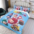 thumbnail image 3 of Oddbods Conjunto de sábanas temático, trío de piezas, cómodo y amigable con la piel, diseño único, regalo de decoración para el hogar para familiares, amigos y fans,135cm *200cm, 3 of 6