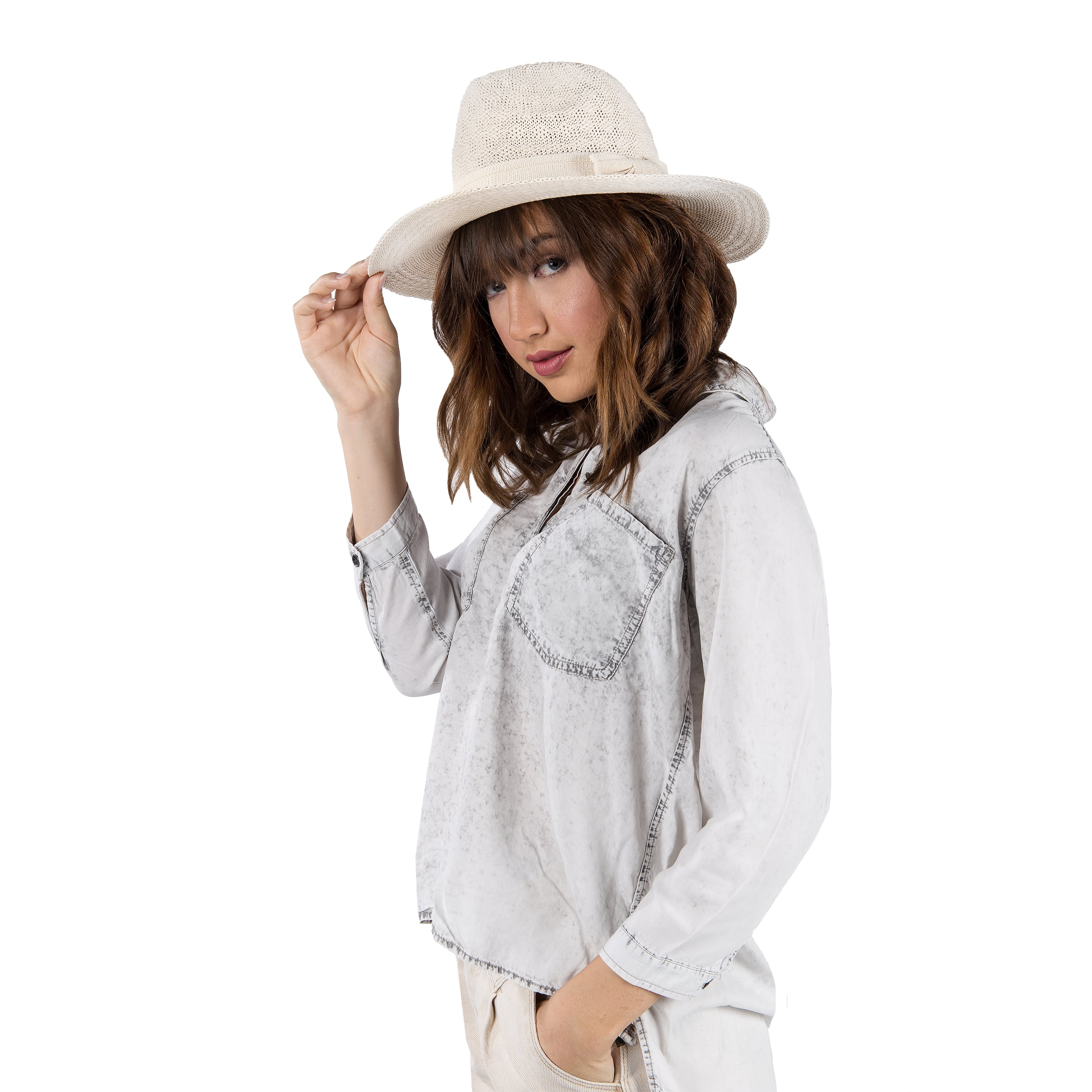 Coco Keys Women's Year Round Floppy Straw Sun Hat and Foam Flip Flop Sandals Set US Women's Shoe Sizes 7-10