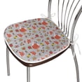 thumbnail image 3 of Cartoon Dining Chair Pad, Cartoon Like Tea Pots with Retro Polka Dots in Orange Colored Flowers Art Print, Water Resistant Pillow with Straps for Kitchen Seats, 2 Pieces Set, Multicolor, by Ambesonne, 3 of 5