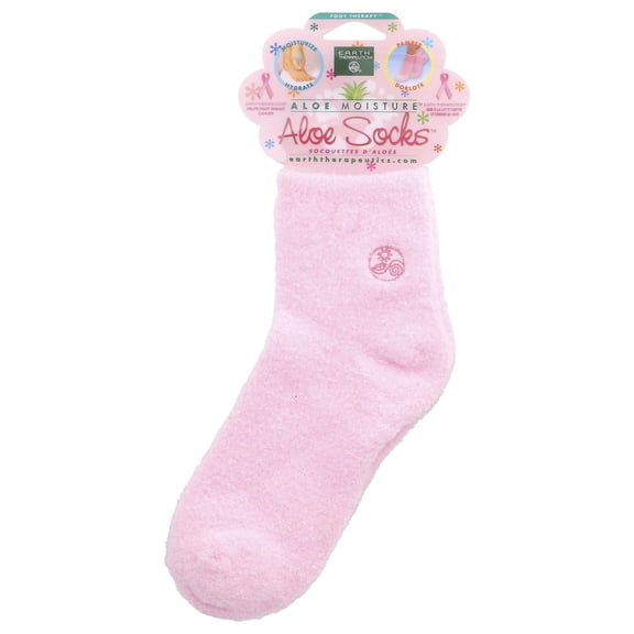 Earth Therapeutics Aloe Moisture, Aloe Socks, Pink, 1 Pair