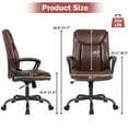 thumbnail image 7 of NiamVelo Home Office Chair Ergonomic Desk Chair PU Leather Task Chair Rolling Swivel Mid Back Computer Chair with Lumbar Support Armrest Adjustable Chair for Adults,Brown, 7 of 7