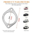 thumbnail image 1 of 2 Pcs Joints d'Échappement Automobile, Acier Inoxydable Résistant aux Hautes Températures, 2 Joints de Bride Elliptiques standard avec Boulons, Dossier d'Axe, Pièces Automobiles, 1 of 2