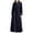 Black, variant on Womens Long Fleece Robe Warm Soft Floor Length Flannel Bathrobes for Winter Thicker Long House Coat with Pockets Dressing Gown