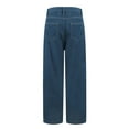 thumbnail image 6 of 27" Inseam Sweatpant Jeans Women Soft High Waisted Wide Leg Jeans Plus Size Boyfriend Jeans Comfy Denim Sweatpants with Pockets Dark Blue L, 6 of 7