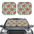 thumbnail image 2 of Daiia Rose Flowers 2PCS Car Windshield Sun Shade, Foldable Sun Shield for Car Front Window, Auto Sun Blocker Visor Protector Universal for Truck SUV Pickup-Small, 2 of 7