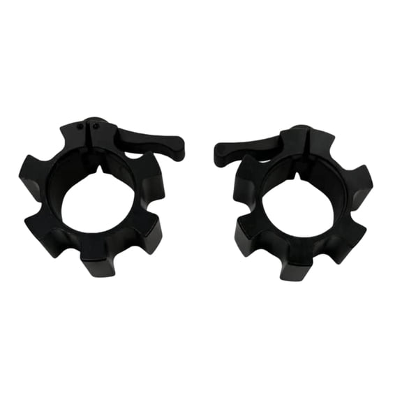 FlexWave Fitness Aluminum Olympic Barbell Collars, Quick-Release Locking Clamps, 2-Inch Weight Clips for Weightlifting, Pair