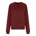 thumbnail image 4 of S Buigttklop Women'S Long Sleeve Sweater 2024 Casual Crew Neck Button Down Knitted Loose Slouchy Jumper Tops, 4 of 5