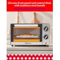 thumbnail image 4 of 9L Toaster Oven, 2-Slice Toaster with Chrome Plated Front, Stainless Steel Handle, Bake, Broil & Toast Functions, Easy Control Dials, Includes Baking Pan & Rack, BC-5665B, Black/Silver, 4 of 6