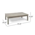 thumbnail image 6 of GDF Studio Isabella Outdoor 3 Seater Wood Sofa Sectional, Light Gray & Cream, 6 of 12