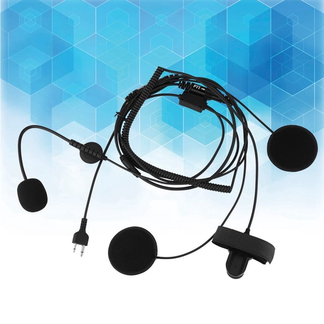 Motorcycle Helmet Headset, Talkie Headset 150cm Line Length Enhance Sound 2 Speakers for IC-F3 for IC-F4