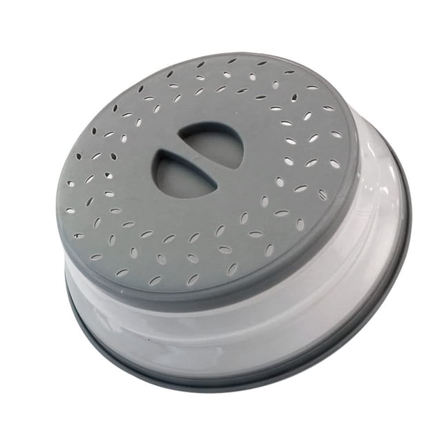 Cubierta antisalpicaduras plegable para microondas JYYHSF, 22 cm, gris