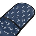thumbnail image 4 of Yayeee Double Oven Mitt Kitchen Heat Resistant Baking 35" x7" Quilted Cotton Glove, Navy Blue Anchors Pattern, 4 of 6