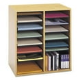thumbnail image 3 of Wood/Laminate Literature/CD Sorter, 16 Compartments, 19.5 x 11.75 x 21, Medium Oak | Bundle of 2, 3 of 4