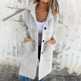 thumbnail image 1 of LOVZFMLL Jackets for Women's Solid Color Button Up Lapel Cardigan Top Jacket, 1 of 6