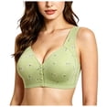 thumbnail image 6 of NIEWTR Women Full Figure Front Closure Wirefree Back Support Posture Bra | Plus Everyday Bras,for Large Bust(Green,40), 6 of 9
