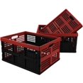 thumbnail image 1 of Obstnny 34 Quart Collapsible Storage Bins, Stackable Milk Crate, 3 Packs, 1 of 6