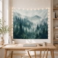 thumbnail image 5 of Teal Conifers Across Tiered Ridges and Drifting Fog, Serene Digital Art for Nature Lovers, Forest Atmosphere Decor, New Home Gift, Tapestry Wall Hanging for Bedroom and Studio, 5 of 7