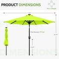 thumbnail image 6 of Scafild | 7.5ft Outdoor Patio Umbrella with Solar Lights, Outdoor Market Umbrella with Colorful LED Lights and Tilt and Crank - Apple Green, 6 of 10