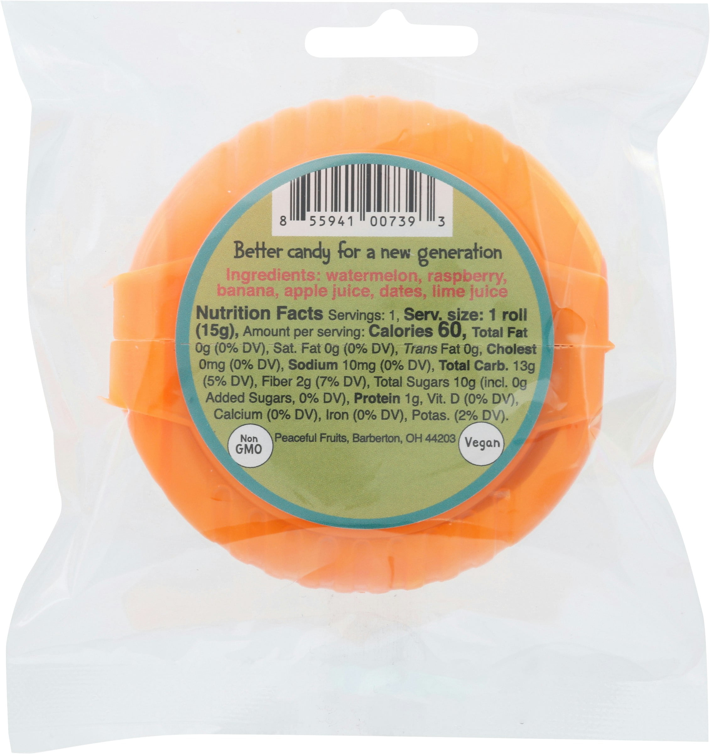 Peaceful Fruits Fruit Tape Watermelon Raspberry 0.67 oz (Pack of 12)