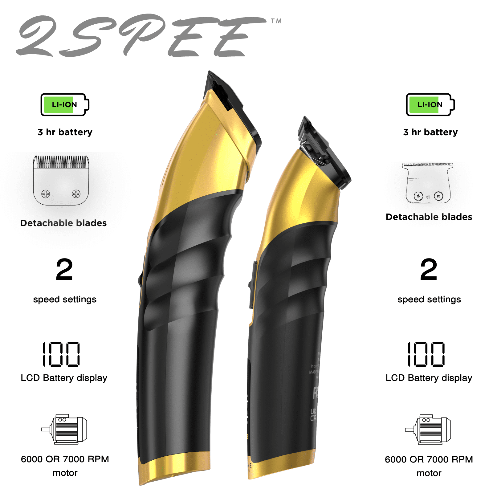 ◉2点セット‼️ TRIMMERS USA製　MOTOSCAPER Supreme Trimmer 2-in-1 2Spee Beard Trimmer & Hair Clipper