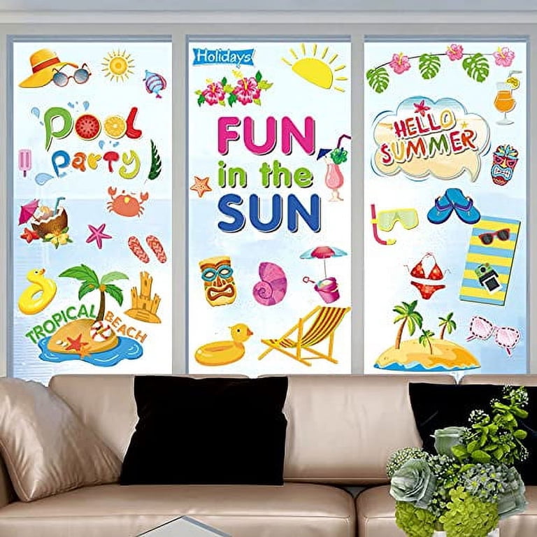 Happy Birthday Window Clings,131Pcs Birthday Decorations Stickers...