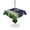 Green, White, Gray, variant on Outdoor Tablecloth with Umbrella Hole for Patio/Picnic/Party/Camping, Sports Theme Waterproof Table Cloth Round Cover Washable, Football Field Lights Green Grass White Text (Dia 54")