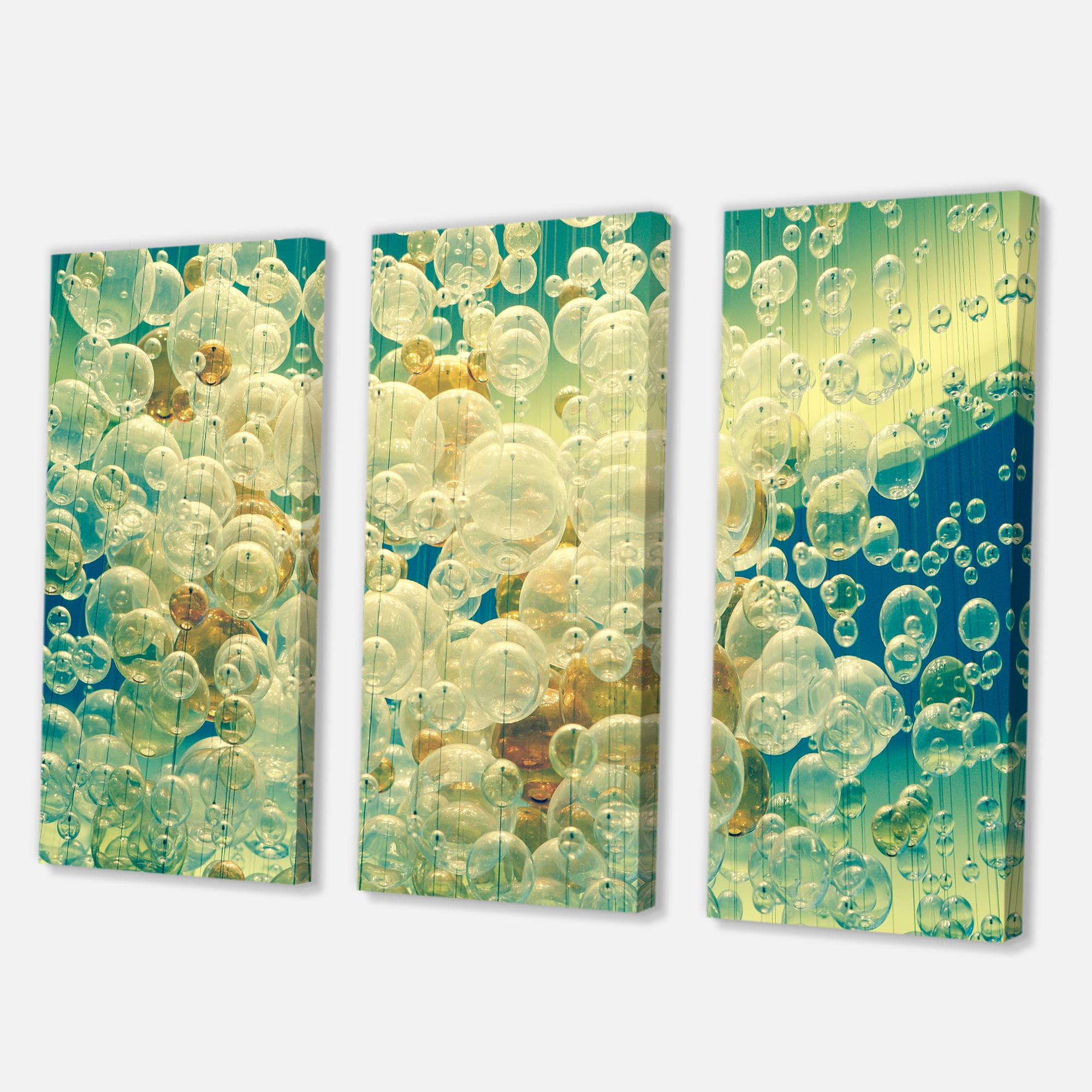 Designart ' Chandelier In The Form of Balls Abstract Art I ' Modern Canvas Wall Art Print