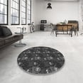 thumbnail image 4 of Ahgly Company Machine Washable Indoor Square Transitional Charcoal Black Area Rugs, 8' Square, 4 of 7
