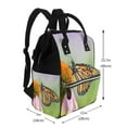 thumbnail image 2 of Xecao A monarch butterfly Print Large Capacity Nappy Bag Is a Multi-Functional Waterproof Travel Backpack, Perfect as a Nursing Bag or Mummy Backpack for Women, 2 of 6