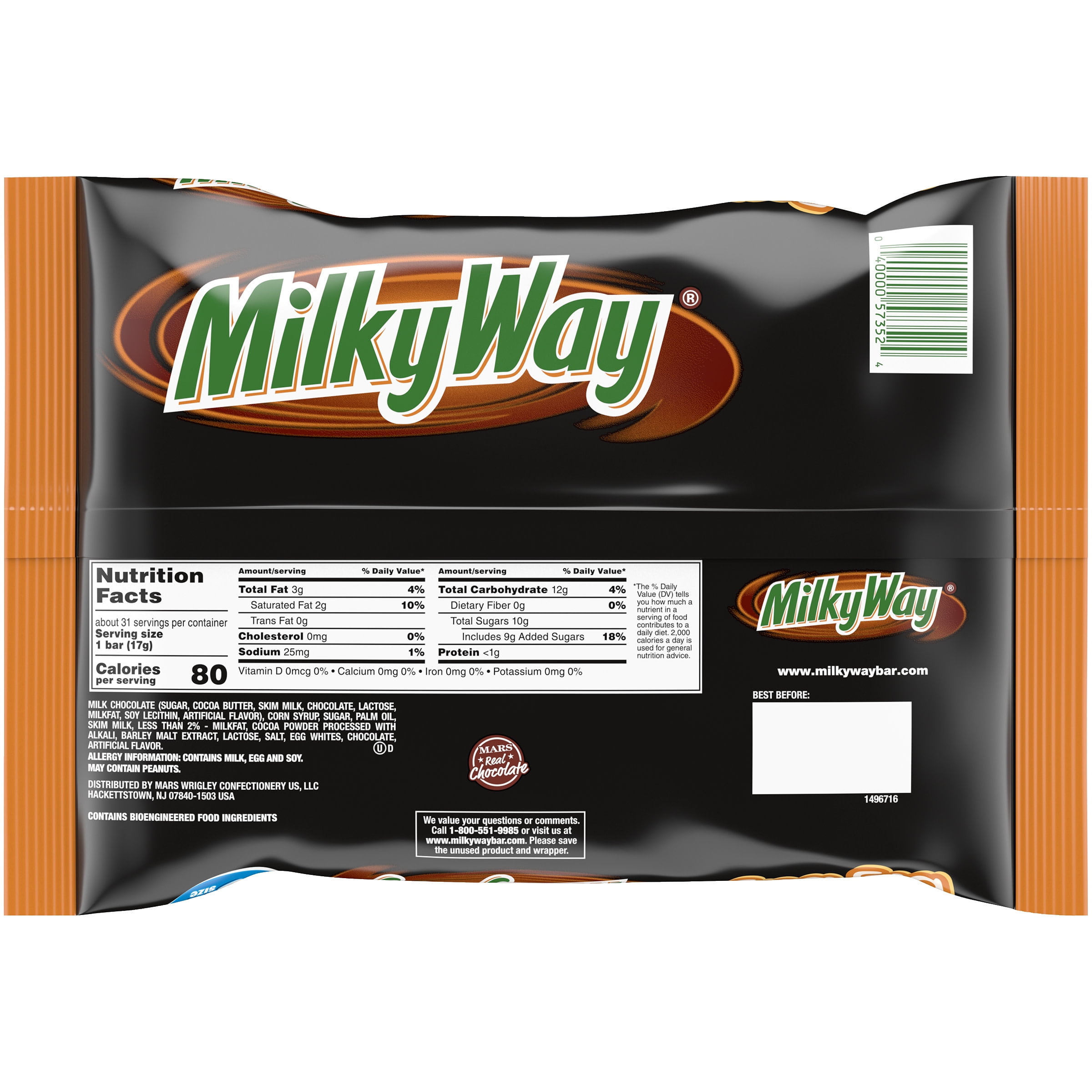 Milky Way Fun Size Candy Bar Case