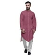 thumbnail image 1 of Atasi Ensemble Kurta Pyjama en Rayonne à Manches Longues Imprimé Asymétrique à Boutons, 1 of 4