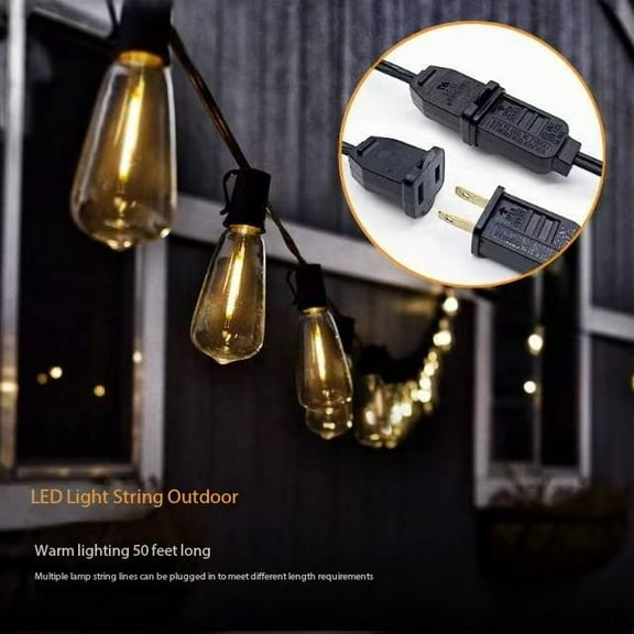 High Voltage Light String ST38LED Warm Glass Bulb Outdoor Waterproof Ambiance Decoration