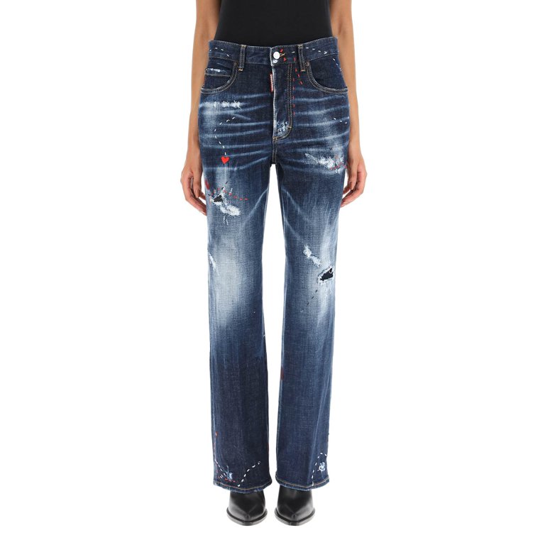 Dsquared2 Destination Love Wash Roadie Jeans Women - Walmart.com