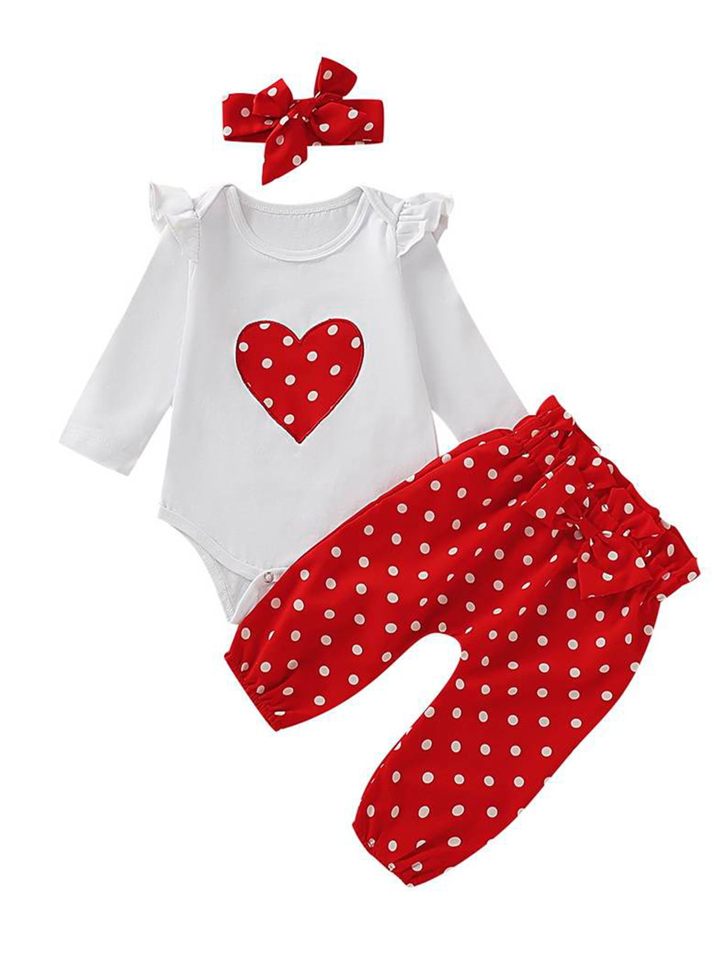 LAPAKIDS Baby Girls Summer Clothes Ruffles Romper +Shorts+Headband 3PCS