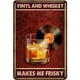 thumbnail image 1 of Placa Metal Vinilo Y Whisky Pintura Hierro Rectangular Arte La Pared 30x40cm, 1 of 9